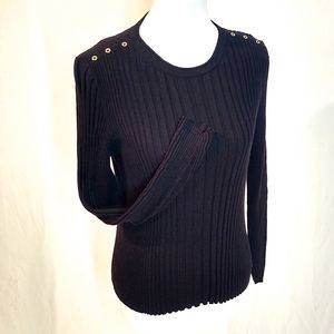 NWOT LIZ CLAIBORNE BLACK CAREER SWEATER
